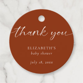 Hej Baby Shower Terra cotta Neutralt Bohemian Gåvor Etiketter
