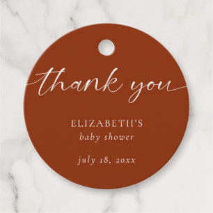 Hej Baby Shower Terra cotta Neutralt Bohemian Gåvor Etiketter