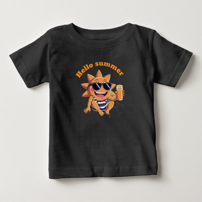 Hej baby sommardräkt t shirt (Framsida)
