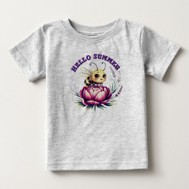 Hej baby sommardräkt t shirt (Framsida)