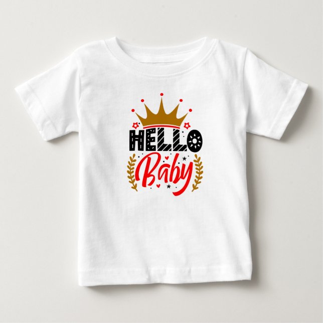 Hej baby T-Shirt-skrivardesign T Shirt (Framsida)