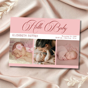 Hej Baby Tre Bilder Baby Shower Tack Kort