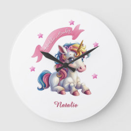 Hej Baby Unicorn Stor Klocka