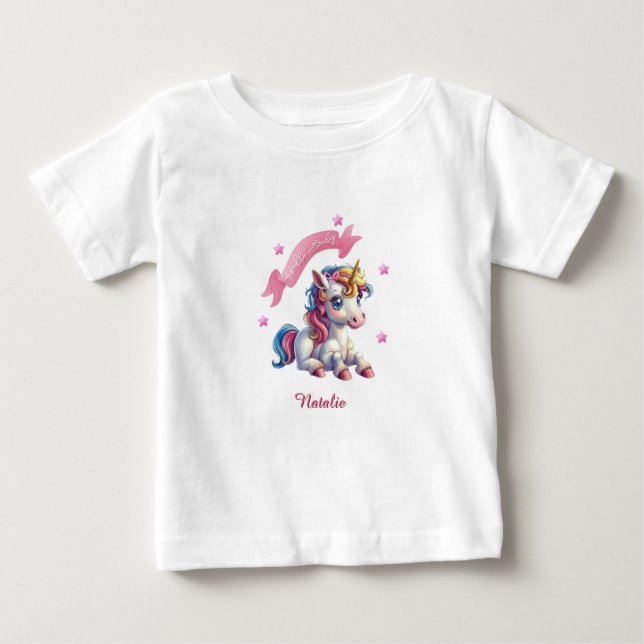 Hej Baby Unicorn T Shirt (Framsida)