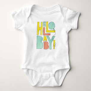Hej Baby Välkomsthälsning till nyfödda Nyfödd bebi T Shirt