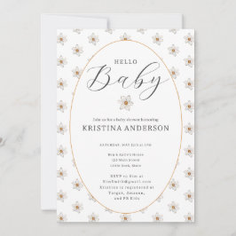 Hej Baby Vår Narciss Baby Shower  Inbjudningar