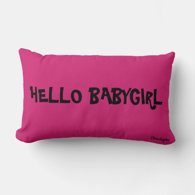 HEJ BABYGIRL PILLOW LUMBARKUDDE (Framsida)