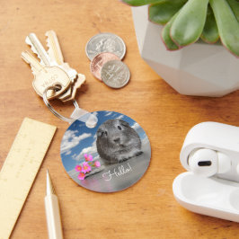 Hej Back to school Cute Grått Guinea Gris Anpassni Nyckelring