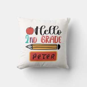 Hej Back to school Roligt vid andra Klass Personli Kudde