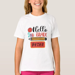 Hej Back to school Roligt vid andra Klass Personli T Shirt
