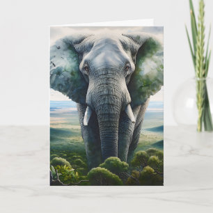 Hej, bara säga hej!   Cute Elephant Kort