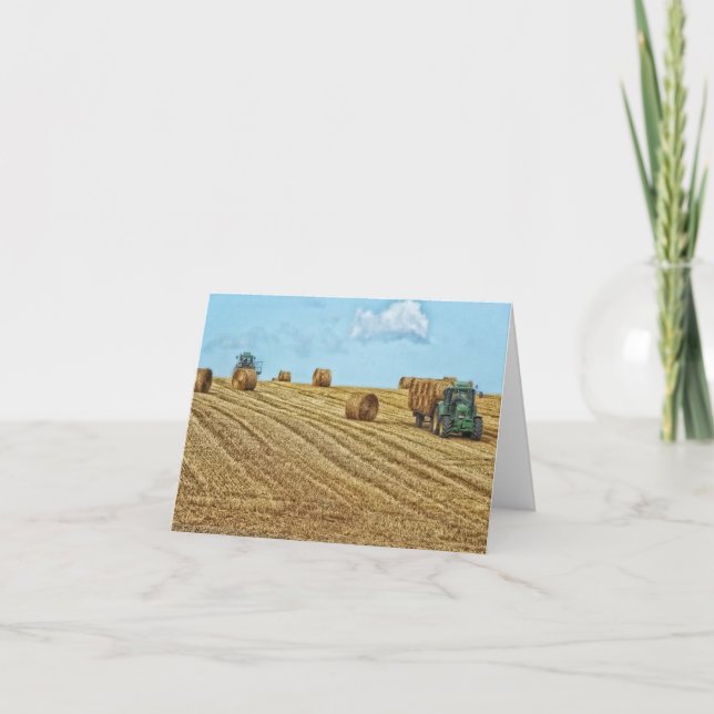 Hej, Bara säger Hej, Höstack Pun Rolig Minimalist Kort (Framsida)