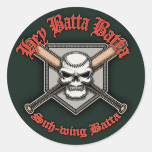 Hej Batta Batta-red Runt Klistermärke