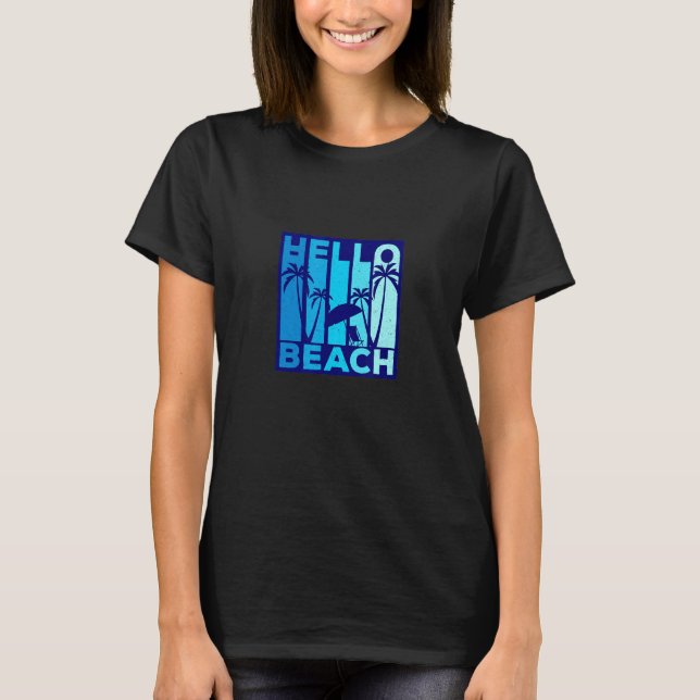 Hej Beach Sommaravacation Beach, Vintage T Shirt (Framsida)
