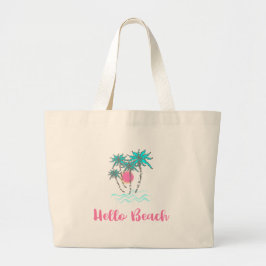 Hej Beach Tropical Stil sommartid Coola Jumbo Tygkasse