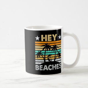 Hej Beacher Hola Retro Sunset Funny Beach Vacation Kaffemugg
