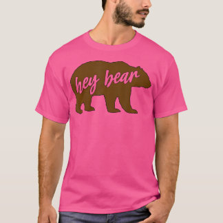 Hej Bear Funny Quote utomhus, som döljer campingba T Shirt