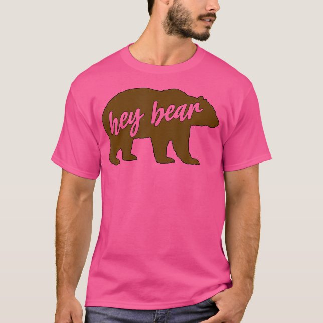 Hej Bear Funny Quote utomhus, som döljer campingba T Shirt (Framsida)