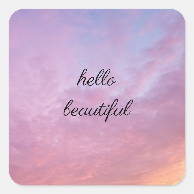 Hej Benice Fyrkantigt Klistermärke (Framsida)