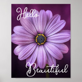 Hej Benice Lila Flower Poster