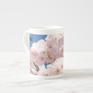 Hej! Benporسلlinemugg Rosa Blommor Benporslin Mugg