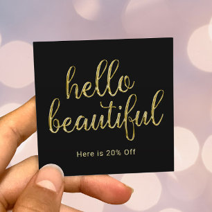 Hej Bevackert Guld Script Beauty Salon Referral