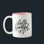 Hej Bevackert Hand Lettered Two-Tone Coffee Mugg<br><div class="desc">Perfektens sätt att börja din morgon! En kopp av kaffe (eller te) och en komplimang! Den söta handskriven mugg får dig att le. Ge den till en nära vän eller visa dig lite kärlek med lite motivation på morgonen kopp. Omvänd sida har en liten illustration av mugg med ett hjärta....</div>