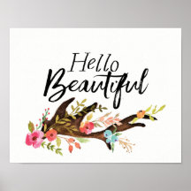 Hej Bevackra Antler och Flowers