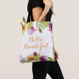 Hej Bevackra Watercolor Garden Flowers Tygkasse