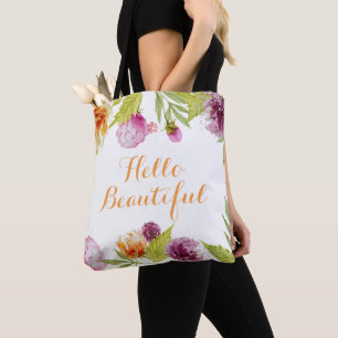 Hej Bevackra Watercolor Garden Flowers Tygkasse