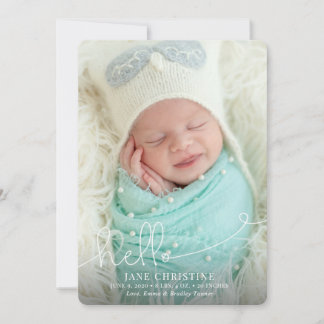 Hej Birth Notice Meddelande