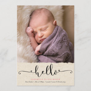 Hej Birth Notice Meddelande