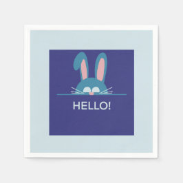 Hej blå Påskhare Pappersservett