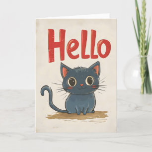 Hej Black Cat Helgkort