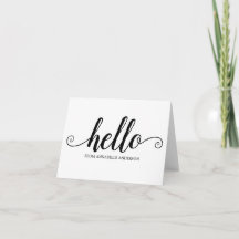 Hej Black Script Cute Modern Elegant Girly Chic