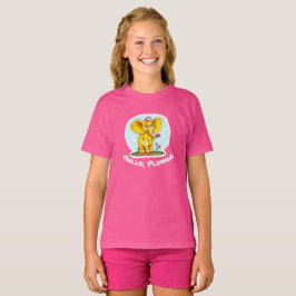 “Hej, blomma! – Söt gul elefant t-shirt för