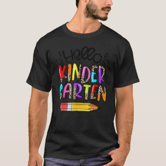 Hej boho leopard förskola tillbaka till skolan te t shirt
