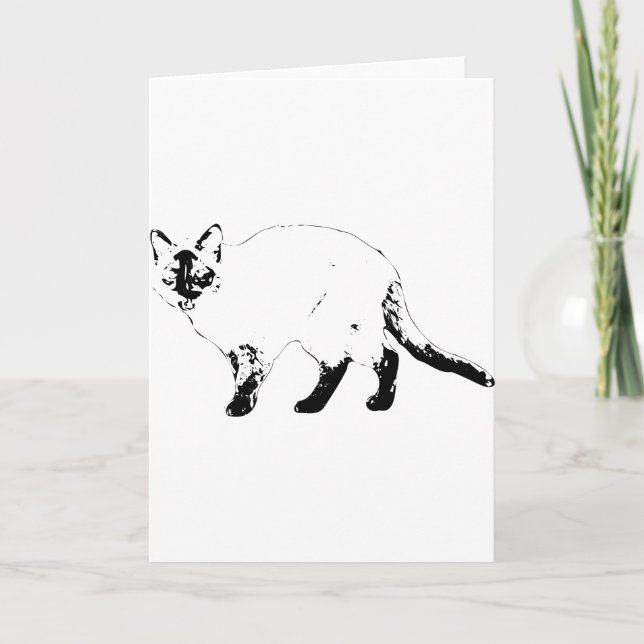 Hej Bold, Katt Linjekort Kort (Framsida)