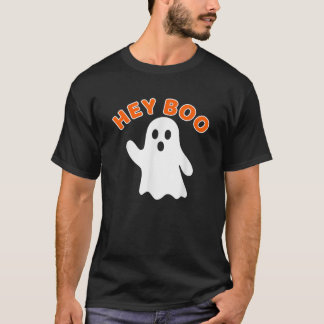 Hej Boo Ghost Funny Autumn Halloween Graphic T Shirt