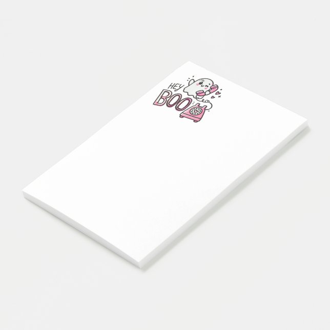 Hej Boo - Ghosted med Kärlek Post-it Block (Vinklad)