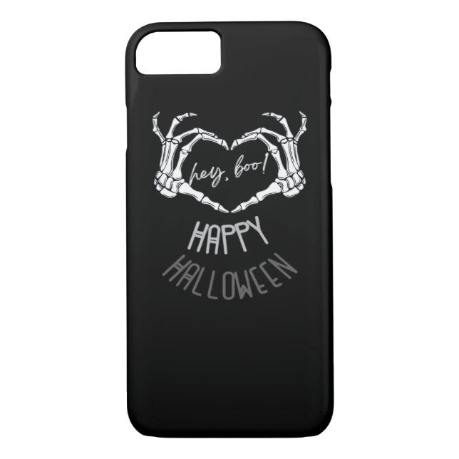 Hej, Boo! Happy halloween Skeleton Hand Heart Clas Case-Mate iPhone Skal (Baksida)