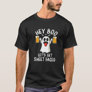 Hej Boo Låt oss Lakan Faced Funny Halloween Part T Shirt