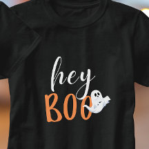 Hej Boo Orange Black Funny Halloween Ghost