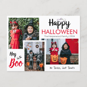 Hej Boo Spooky Halloween Family Photo Collage Helg Vykort