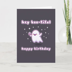 Hej Boo-tiful Grattis på födelsedagen Pun Card Kort