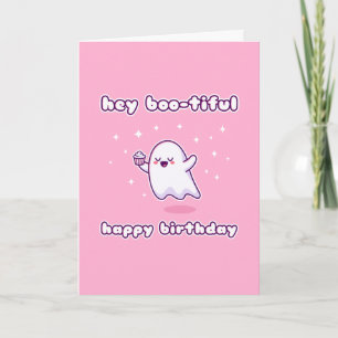 Hej Boo-tiful Grattis på födelsedagen Pun Card Kort