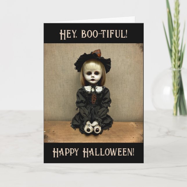 Hej, boo-tiful! Happy halloween! Kort (Framsida)