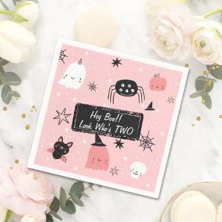 Hej Boo, titta vem som är två Cute Birthday Napkin Pappersservett