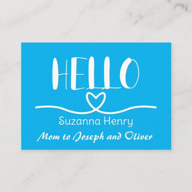 Hej Boy Mamma-kontaktkort, Telefonkort för Mamma (Framsida)