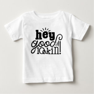 Hej Bra Lookin Typografisk design T Shirt